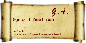 Gyeszli Adelinda névjegykártya